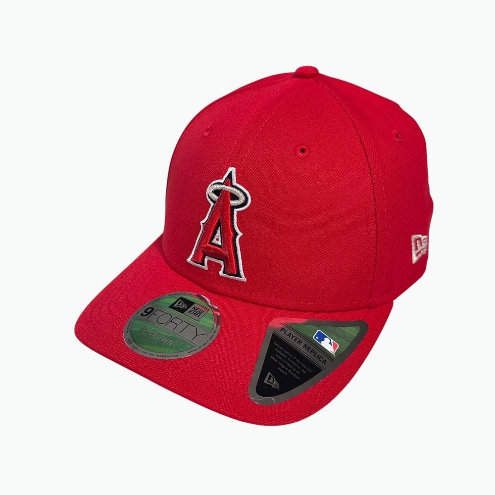New Era MLB Los Angeles Angels‎ Hat Mens OSFM Red 9FORTY Snapback Cap